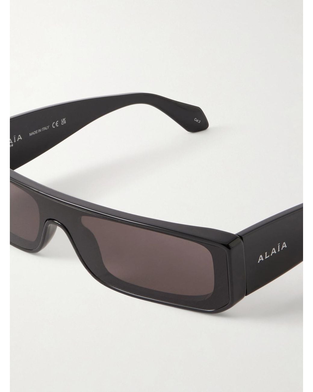 Alaïa Black Square-Frame Recycled-Acetate Sunglasses