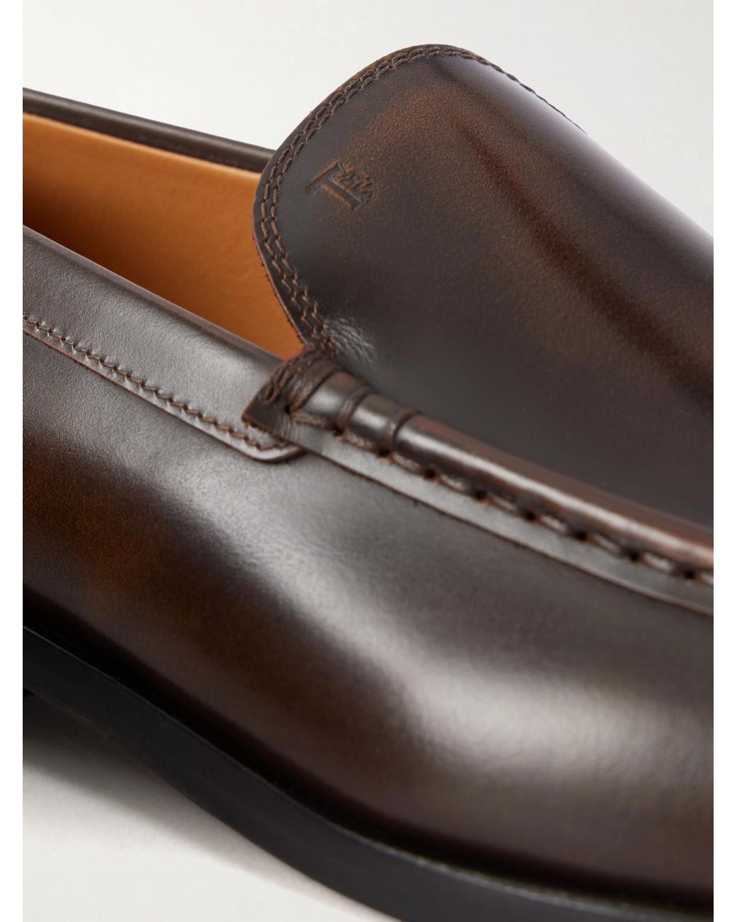 Tod's Brown Leather Loafers