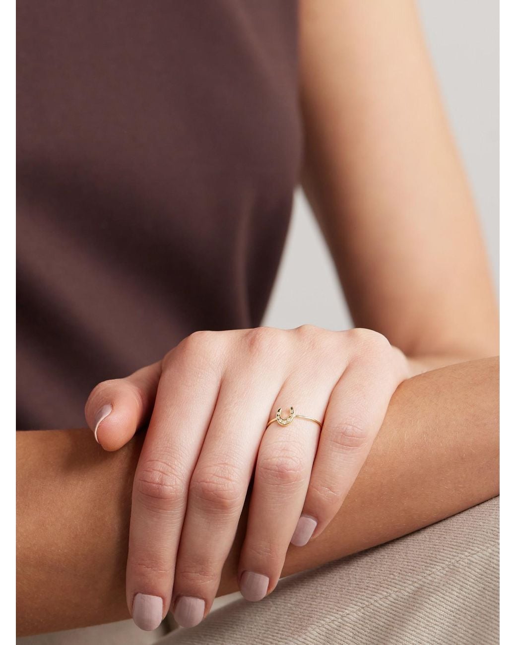 Jennifer Meyer Natural 18-Karat Diamond Ring