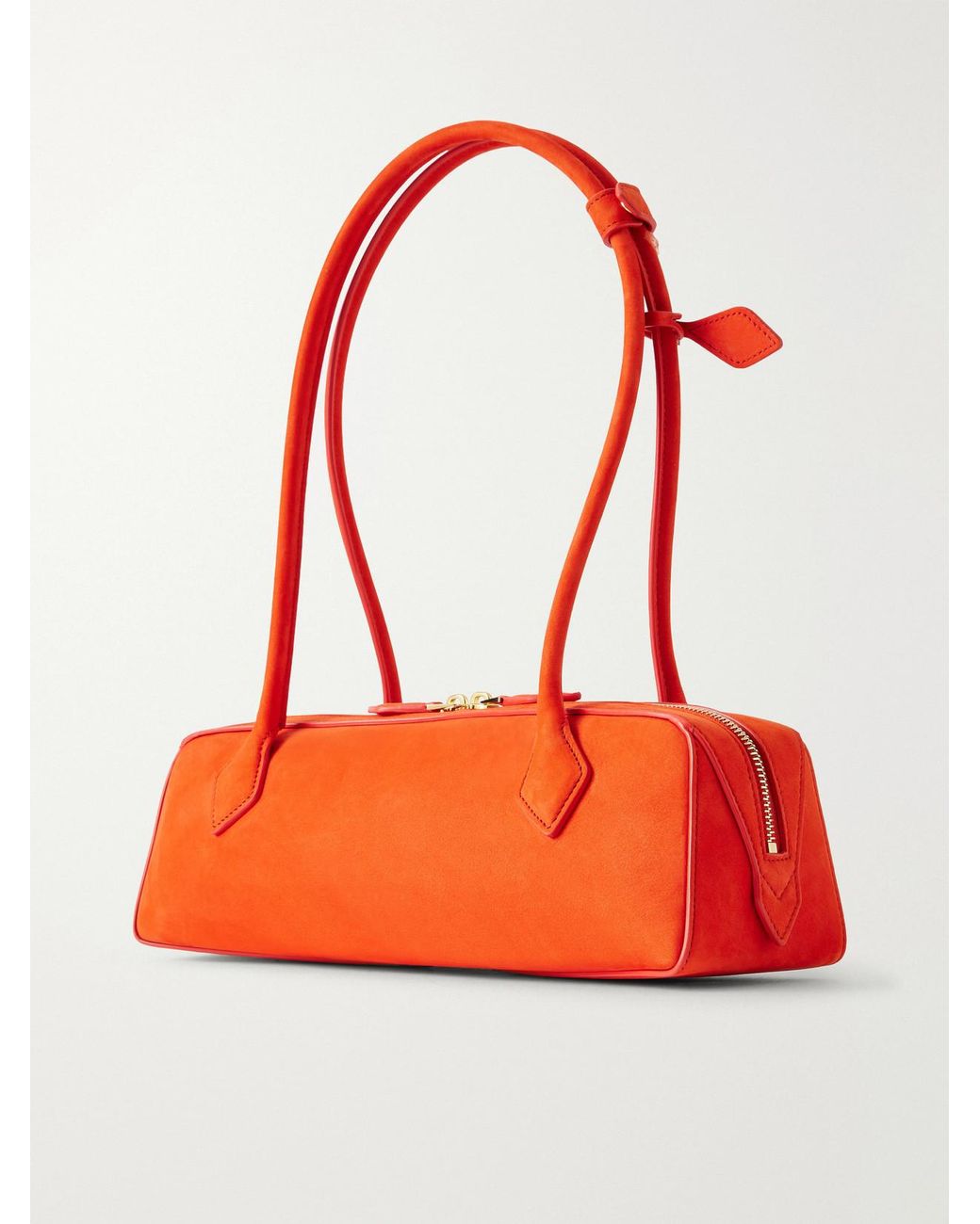 Alaïa Red Le Teckel Medium Nubuck Shoulder Bag