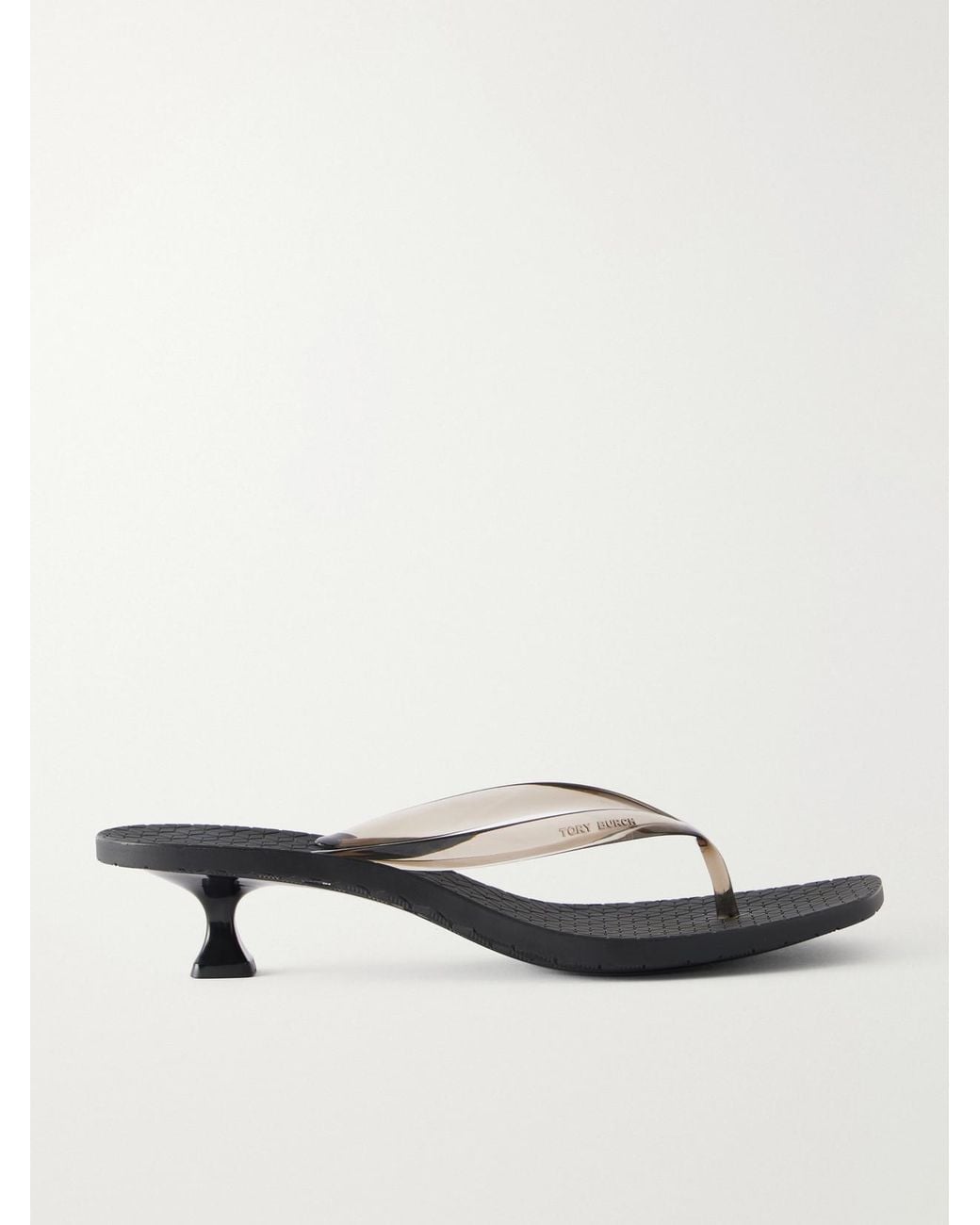 Tory Burch Black Pvc Thong Sandals