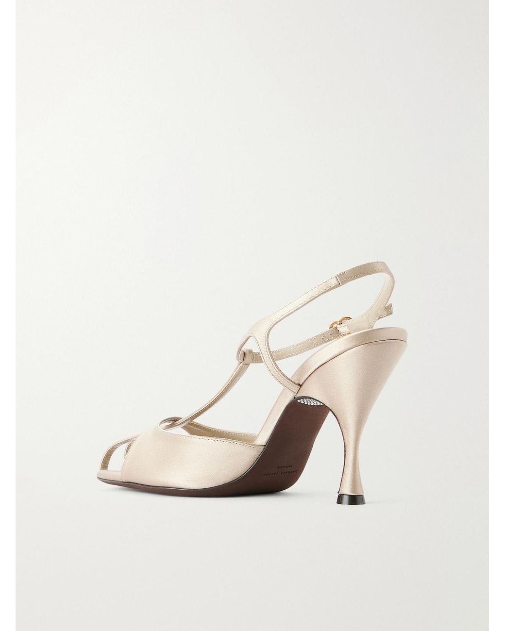 Herbert Levine White Hidden Gem 95 Embellished Satin Sandals