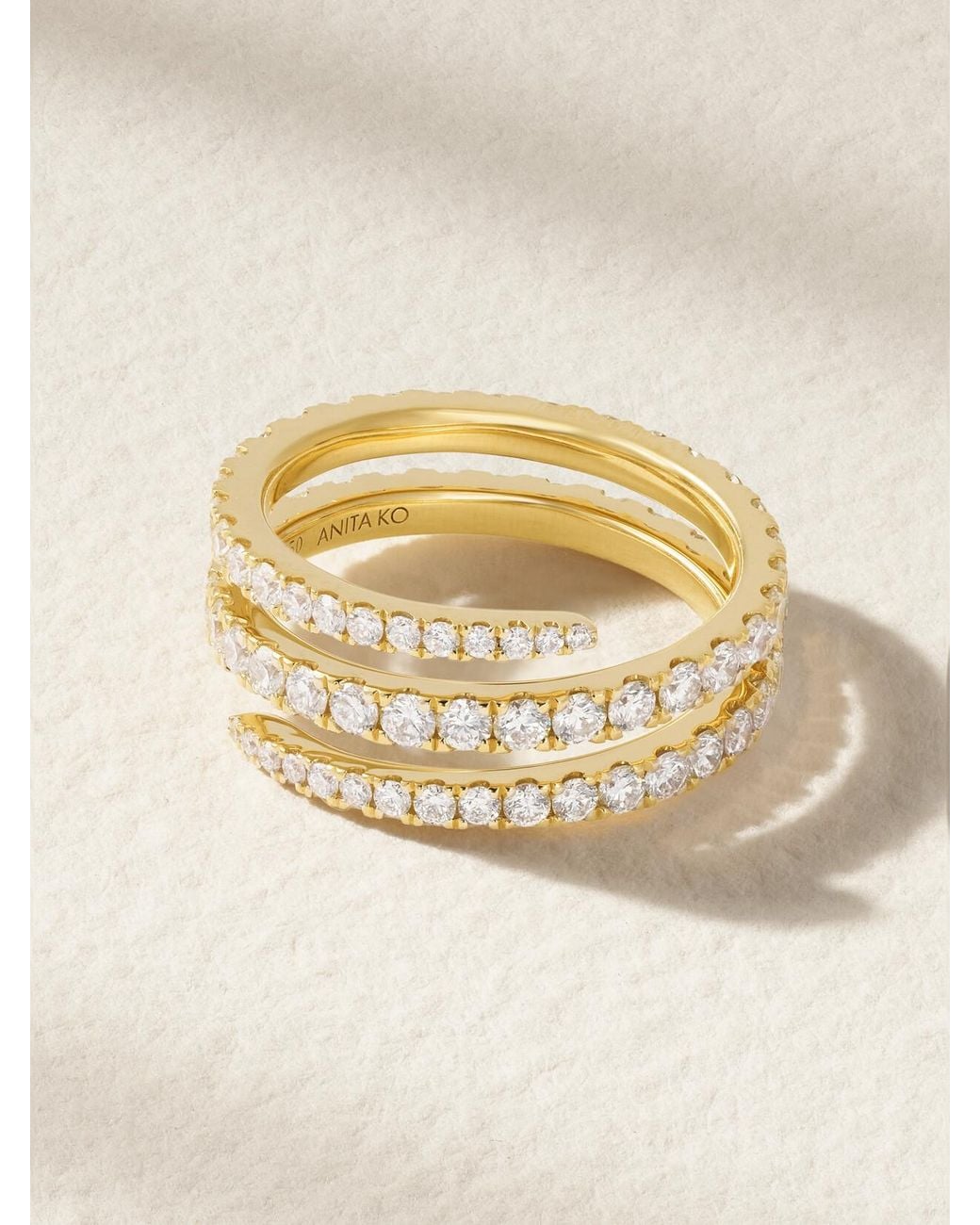 Anita Ko Natural Coil 18-Karat Diamond Ring