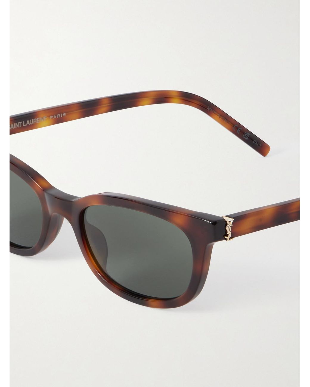 Saint Laurent Multicolor Cat-Eye Acetate Sunglasses