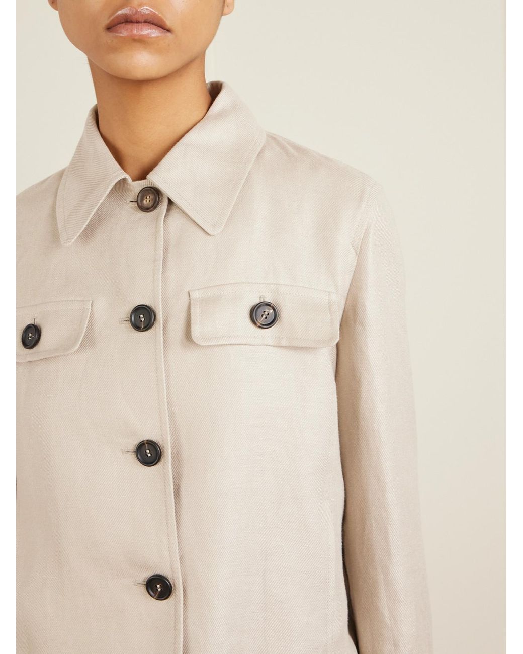 Brunello Cucinelli Natural Linen-Twill Jacket