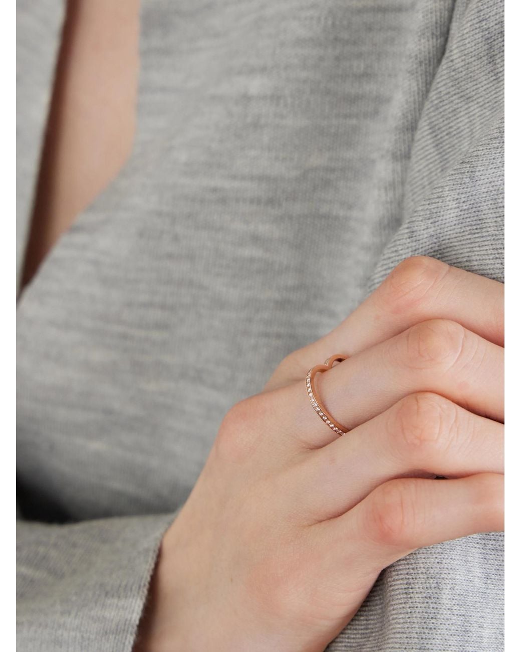 Repossi Natural Antifer Heart 18-Karat Diamond Ring