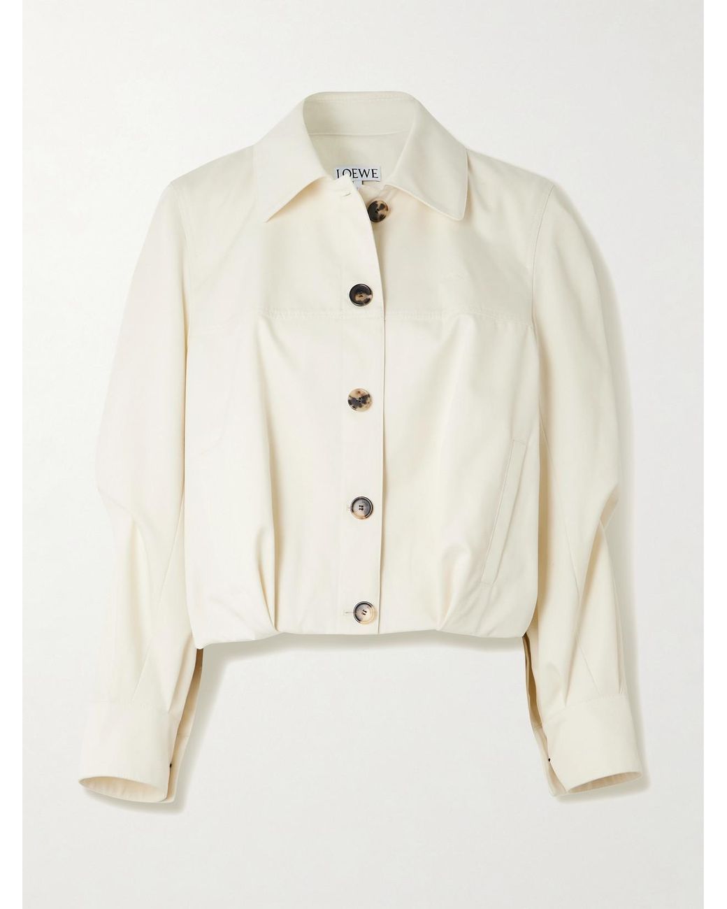 Loewe Natural Embroidered Cotton And Silk-Blend Jacket