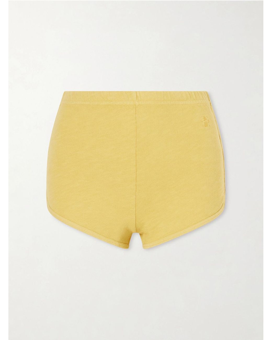 ÉTERNE Yellow Cotton-Jersey Shorts