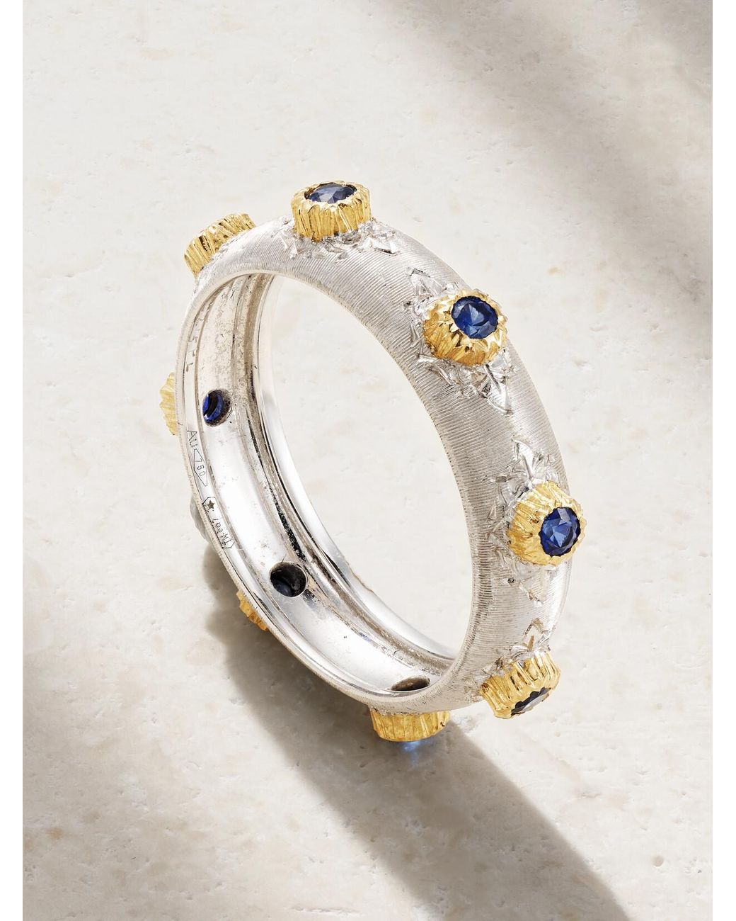 Buccellati Natural Eternelle Fusi 18-Karat And Sapphire Ring