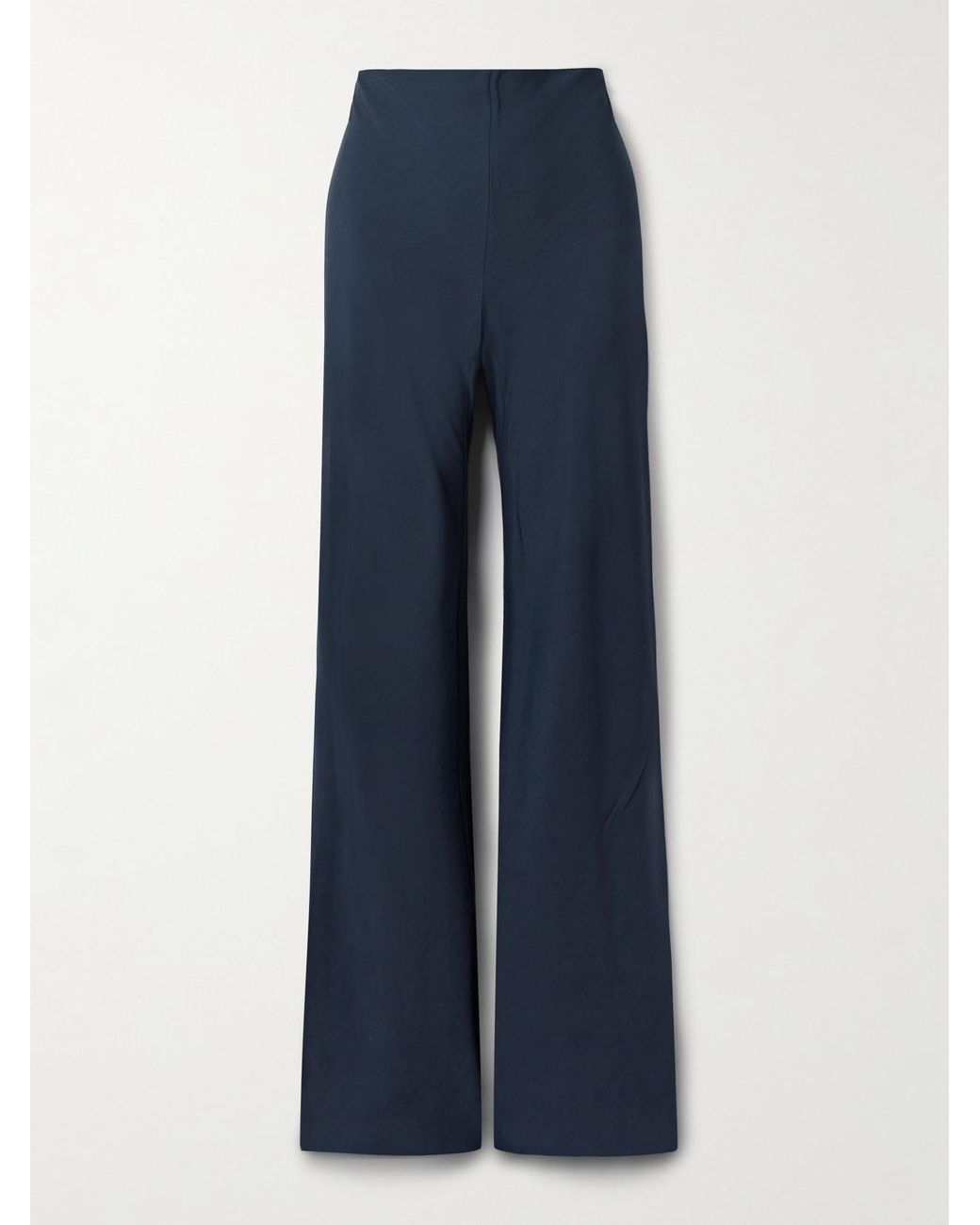Kallmeyer Blue Adira Twill Wide-Leg Pants