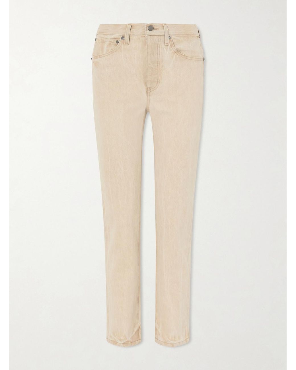 Khaite Natural Finley Straight-Leg Jeans