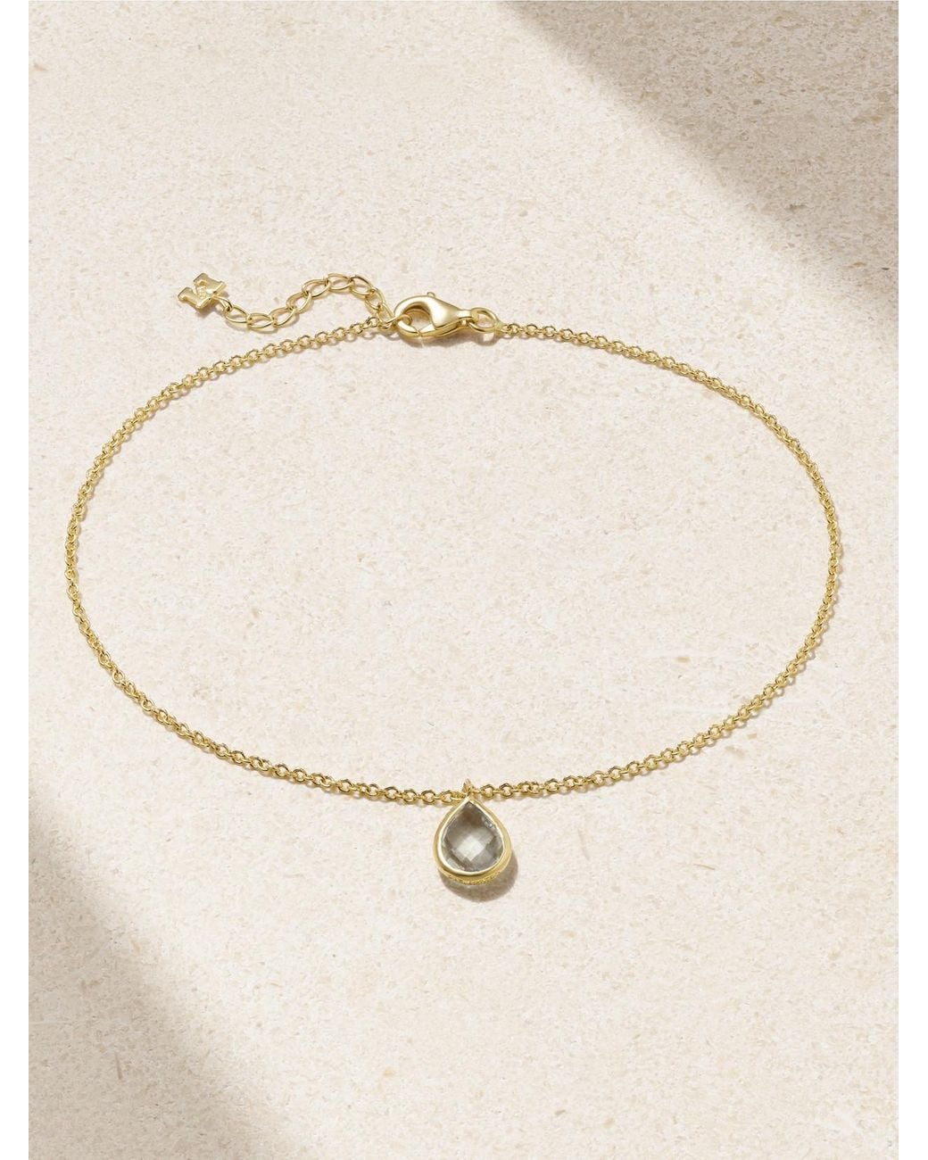 Mateo Natural 14-Karat Amethyst Anklet