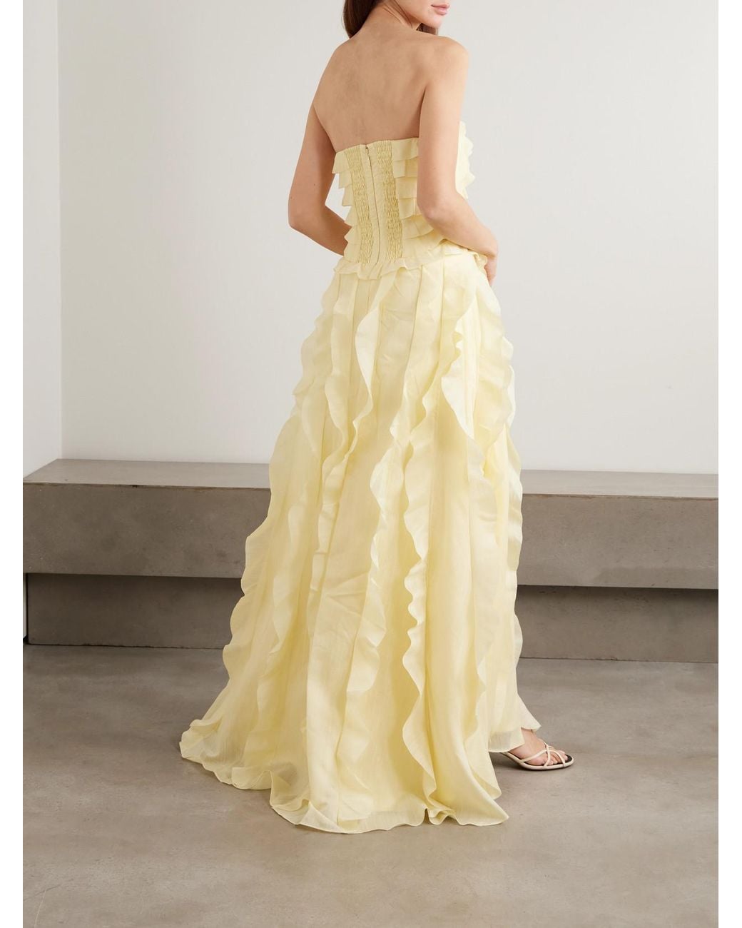 slim fit dress slacks Aje - Yellow Women Party/Cocktail Dress