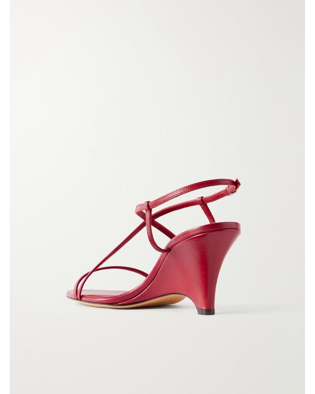 Le Monde Beryl Pink Rio 70 Leather Wedge Sandals