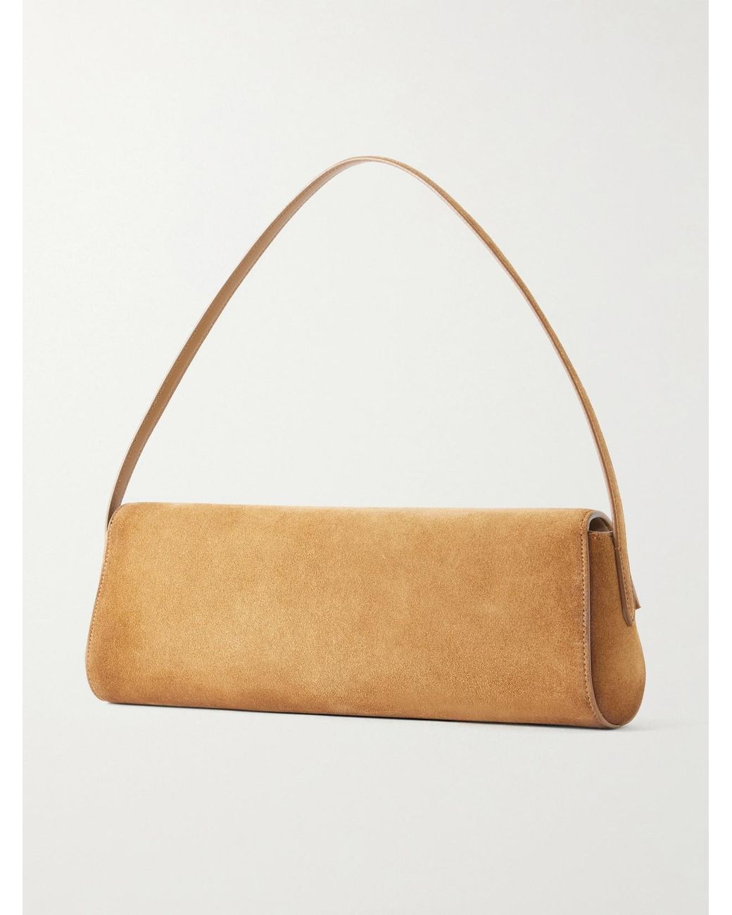 Jil Sander Natural Kante Suede Shoulder Bag