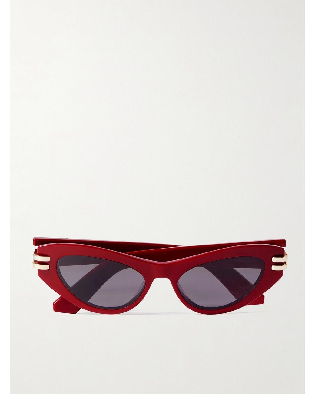 Dior Red Cdior B1U Cat-Eye Acetate And-Tone Sunglasses