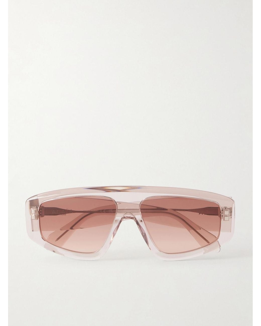 Alaïa Pink Aviator-Style Recycled-Acetate Sunglasses