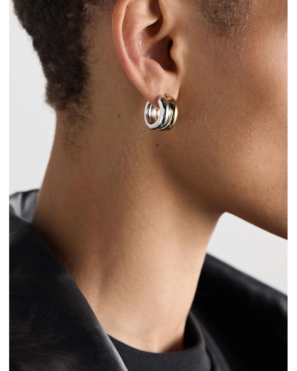 Yvonne Léon Natural Paire De Créoles Bouées 9-Karat And Earrings