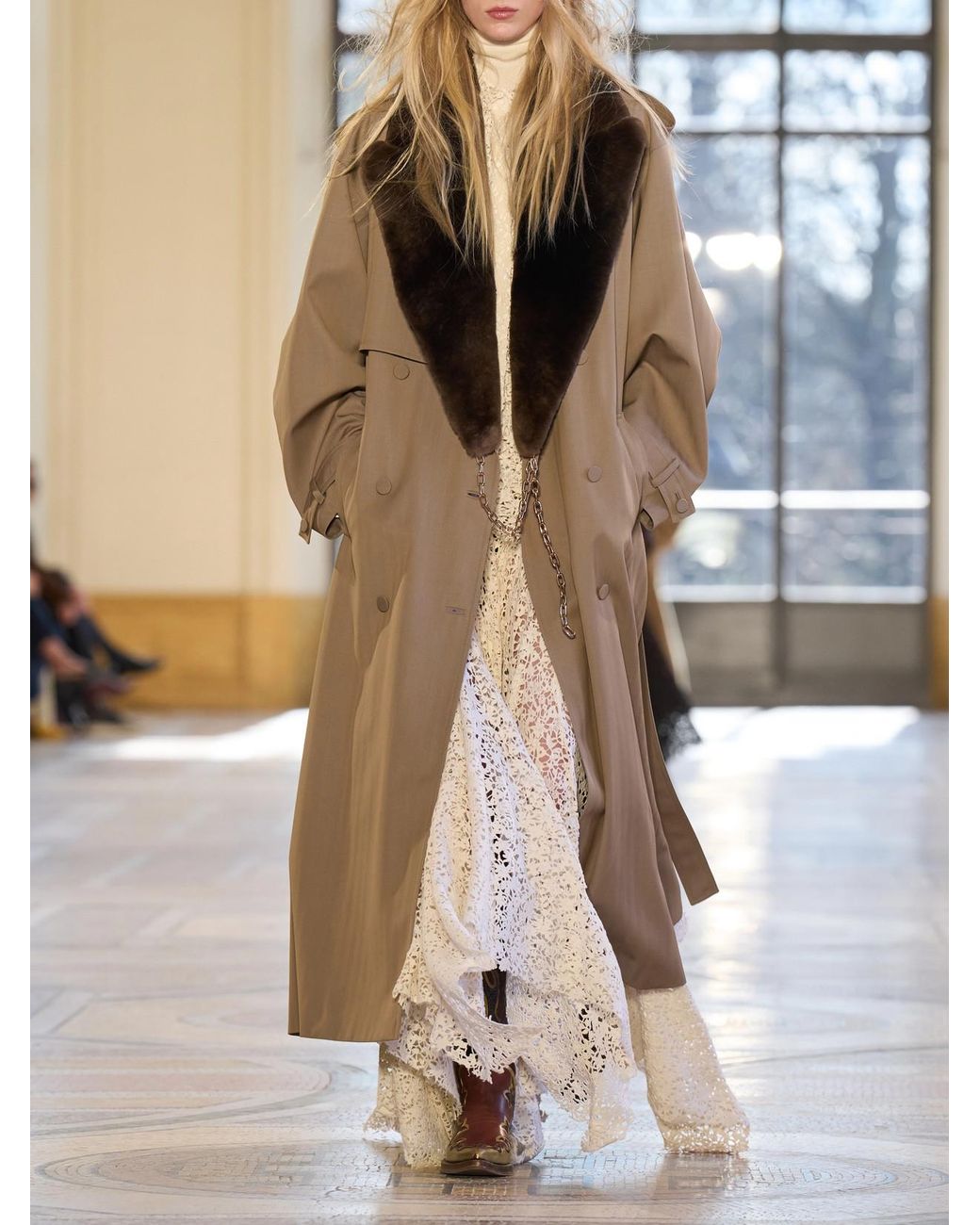 Gabriela Hearst Natural Tellus Double-Breasted Virgin Wool Trench Coat