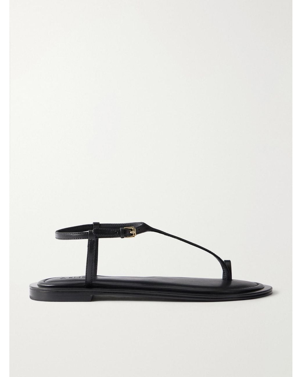 A.Emery Black Alta Leather Sandals