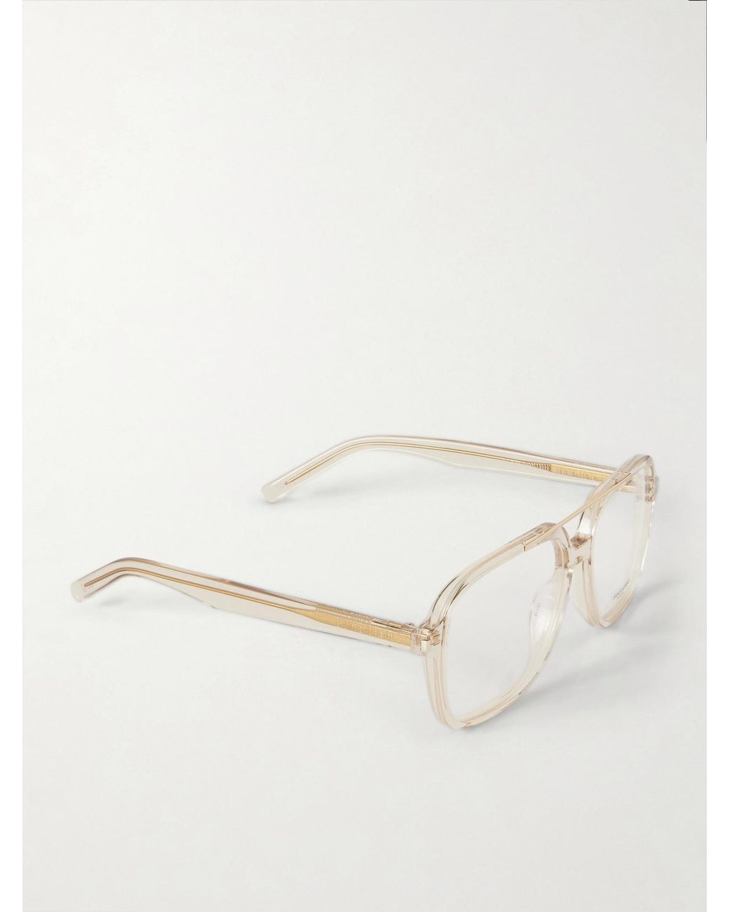 Saint Laurent Natural Sl 545 Square-Frame Acetate Optical Glasses
