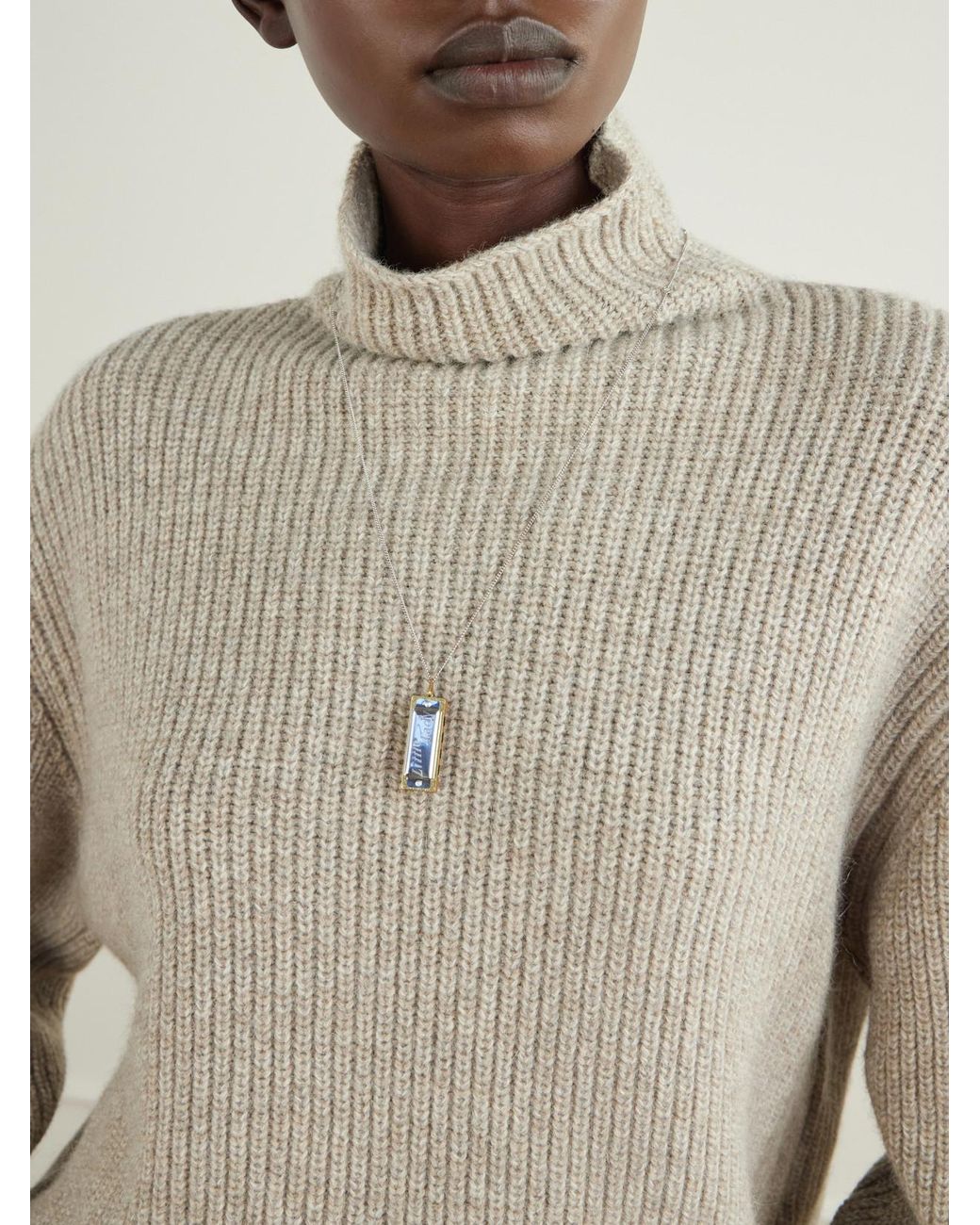 Lemaire White Harmonica Necklace