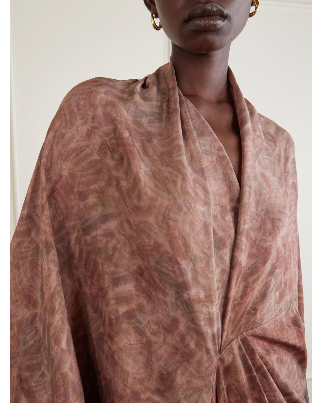 Cortana Pink Mayu Satin Maxi Dress