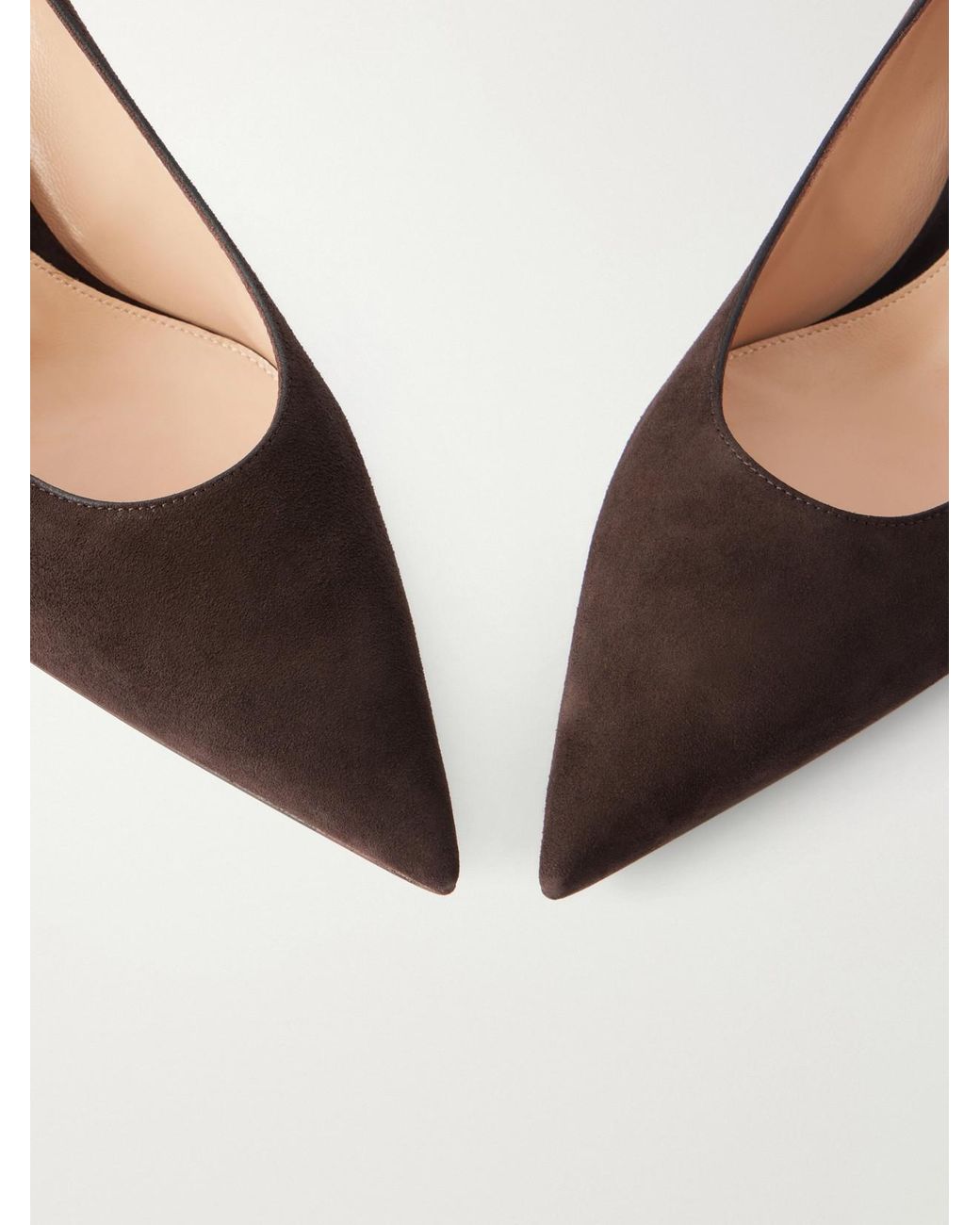 Gianvito Rossi Brown New Piper 45 Suede Pumps