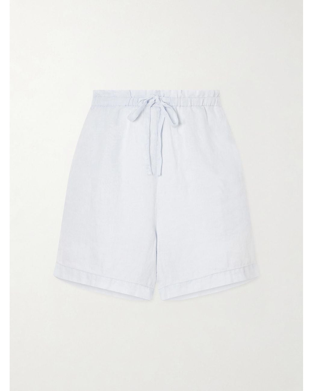 James Perse White Linen Shorts