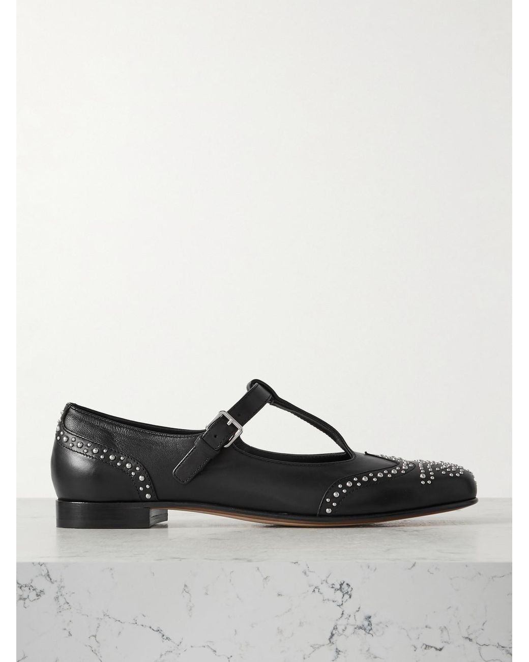 Church's Black Opal Studded Leather Mary Jane Brogues