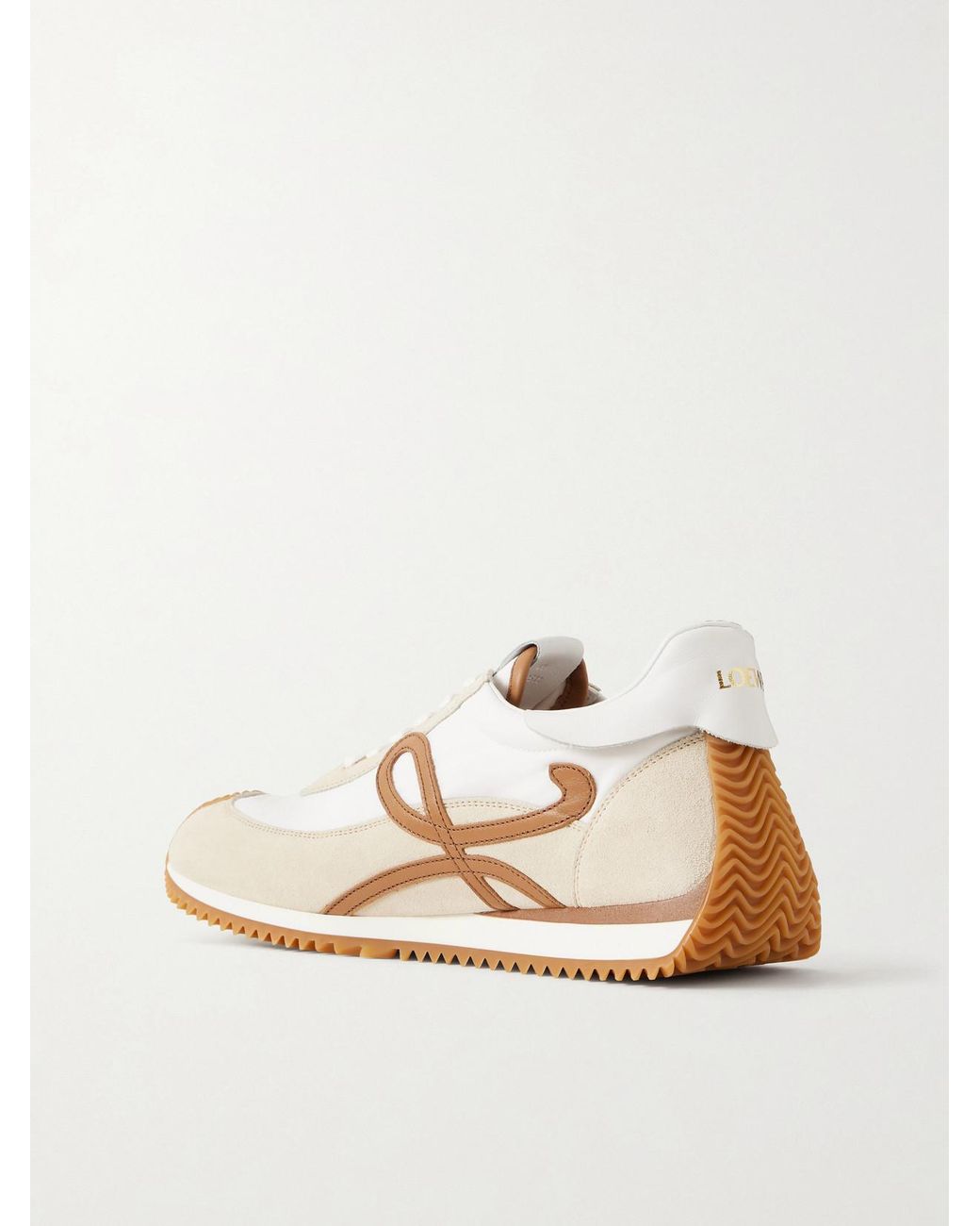 Loewe Natural Flow Runner 2.0 Leather-Trimmed Shell And Suede Sneakers