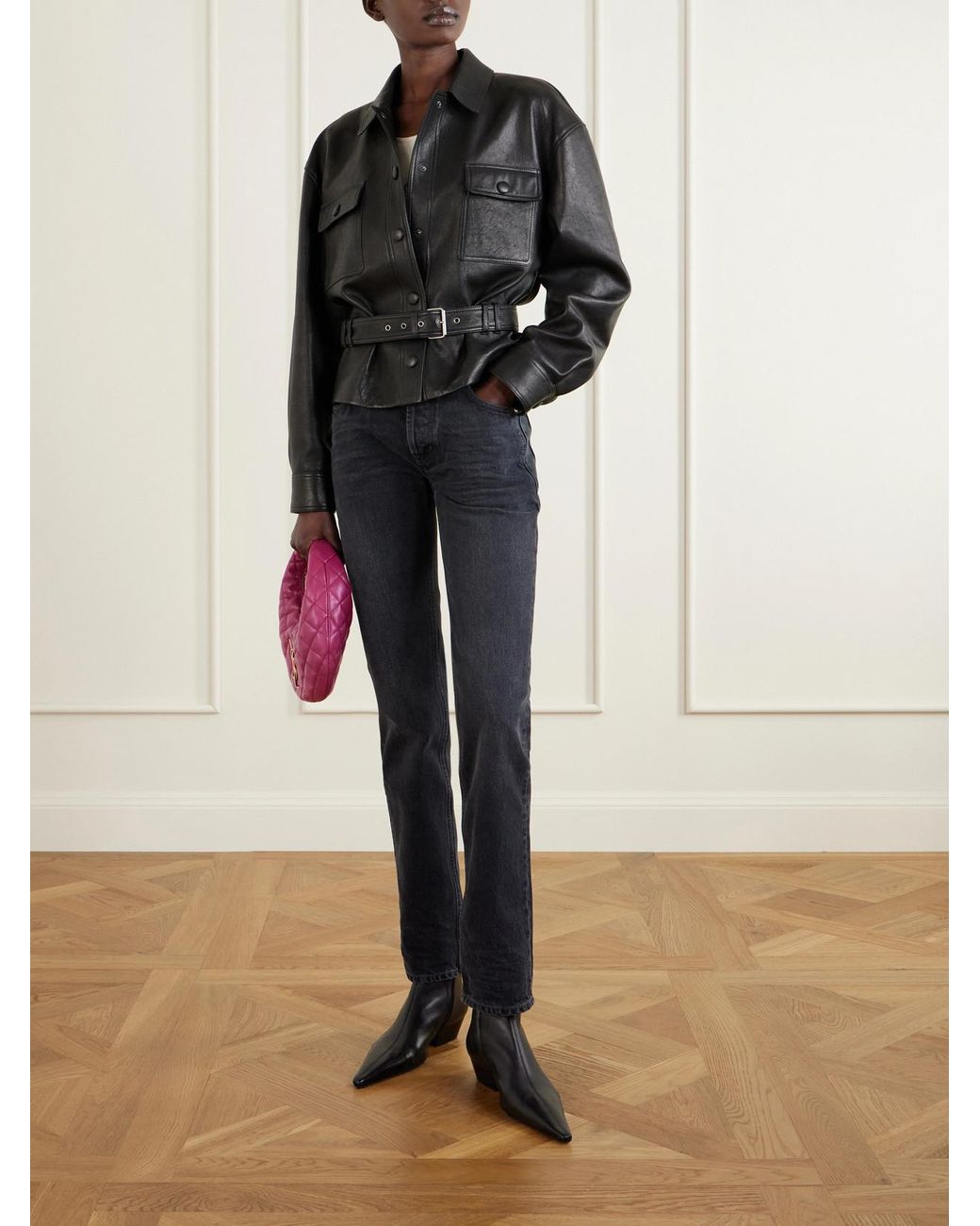 Saint Laurent Pink Icarino Matelassé Leather Tote