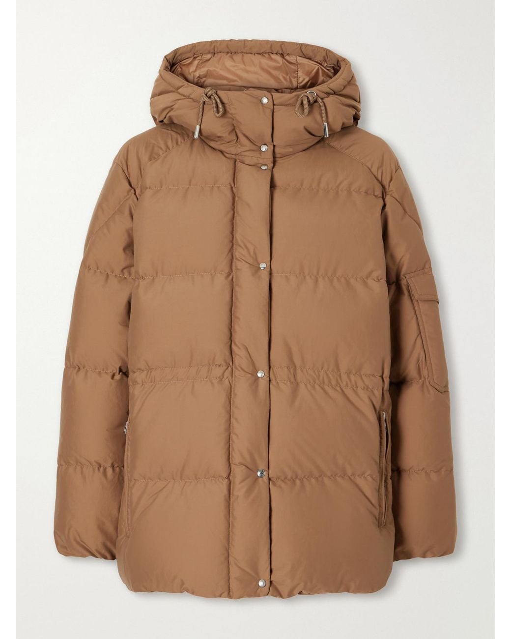 Moncler Brown Himalaya Hooded Quilted Cotton-Blend Shell Down Jacket