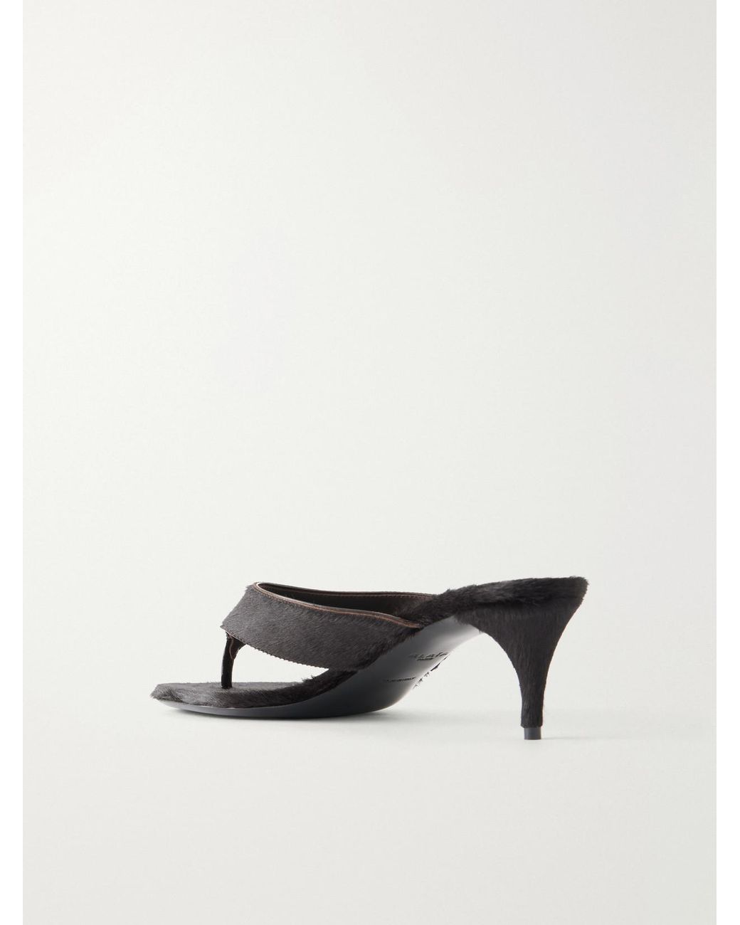 Alaïa Brown Infra 55 Calf Hair Sandals
