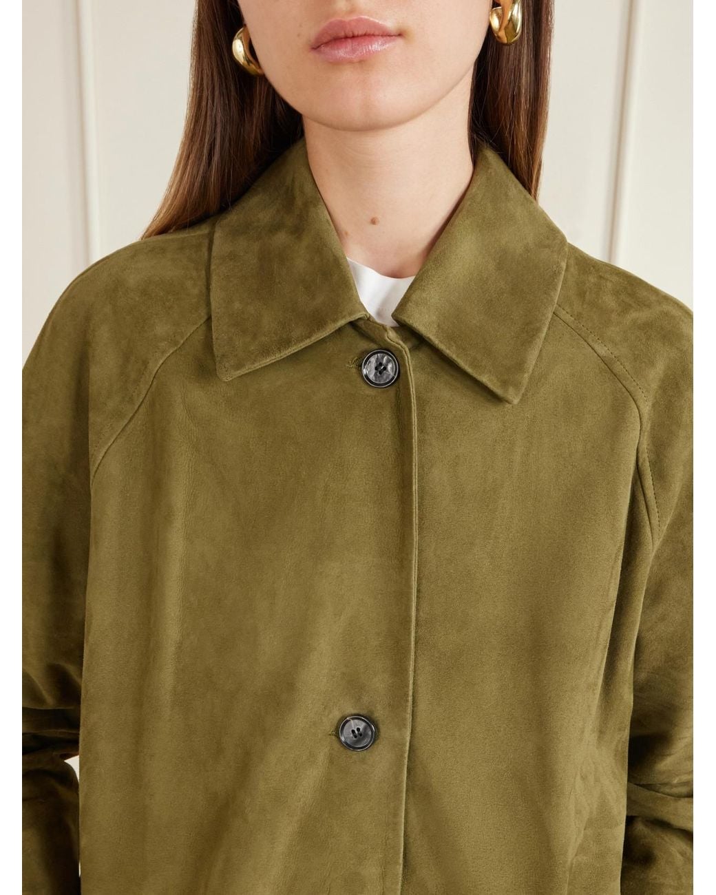 Arma Green Judy Suede Coat