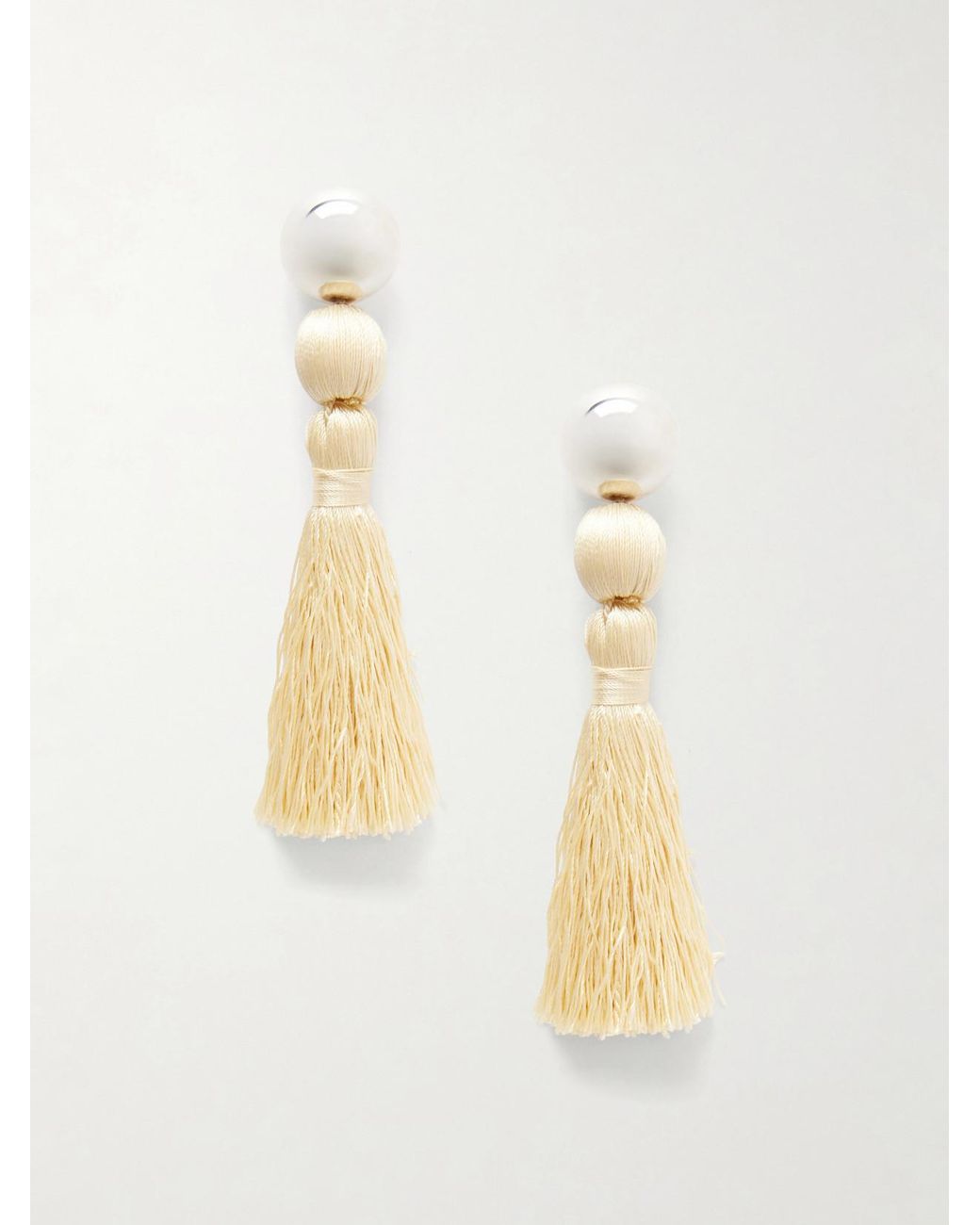 Sophie Buhai White Venetian Tasseled Sterling Earrings