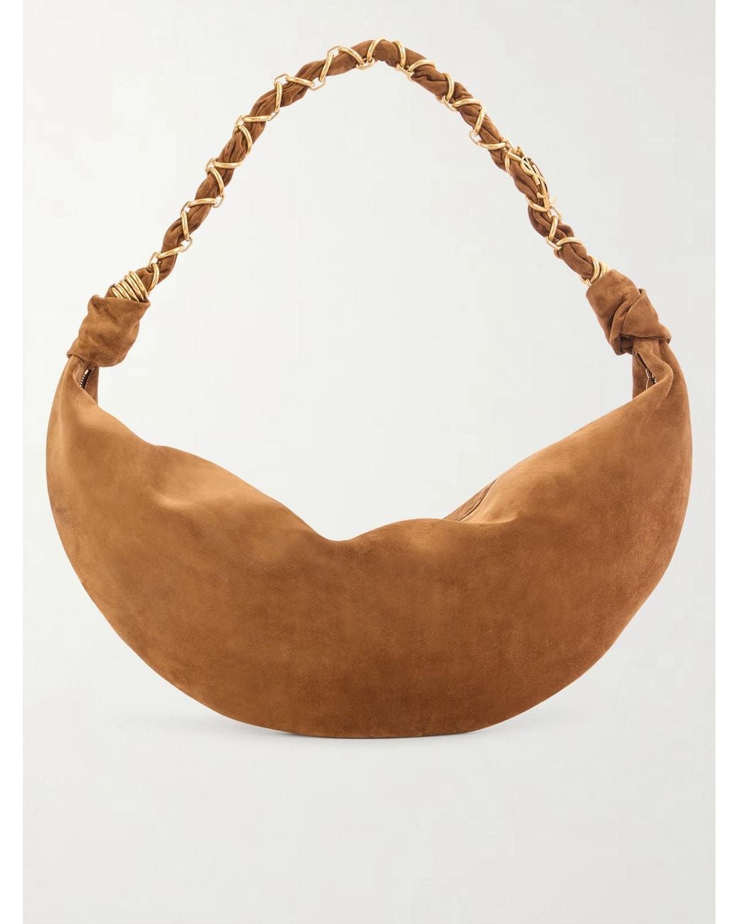 Saint Laurent White Amalia Suede Shoulder Bag