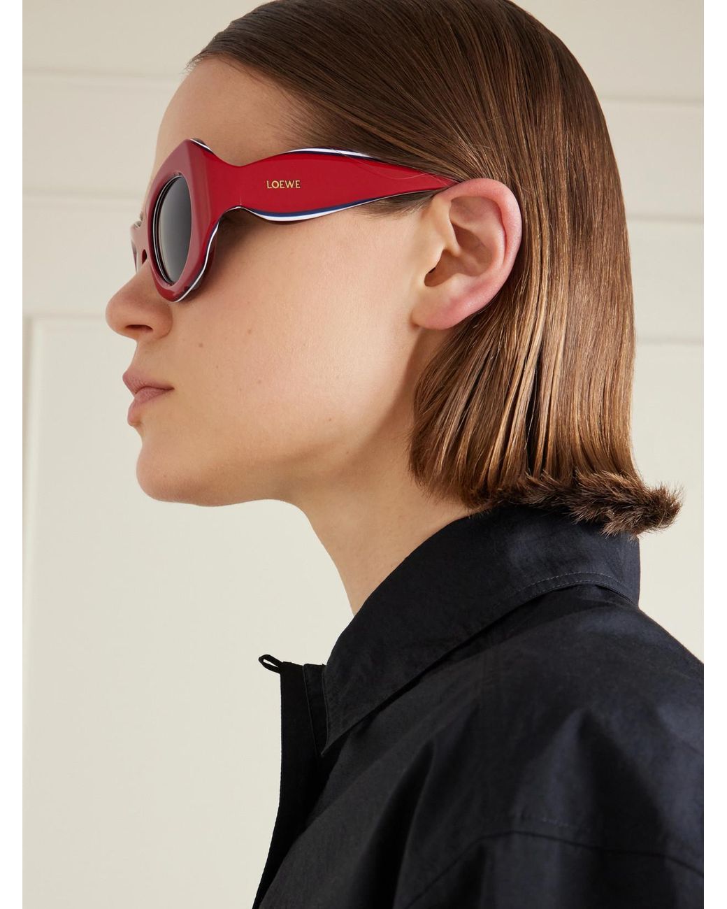 Loewe Red Paula's Ibiza D-Frame Acetate Sunglasses