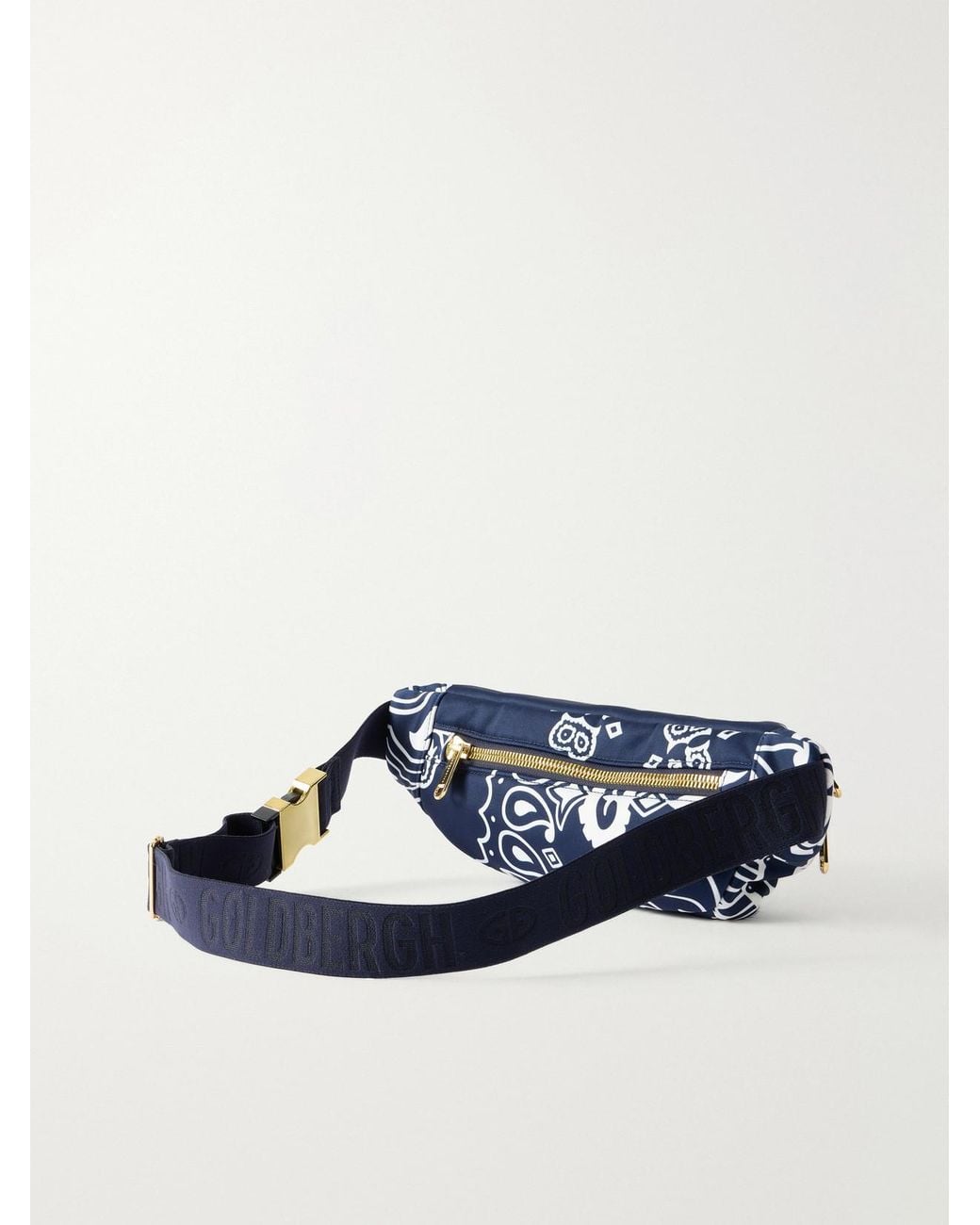Goldbergh Blue Takara Printed Shell Belt Bag