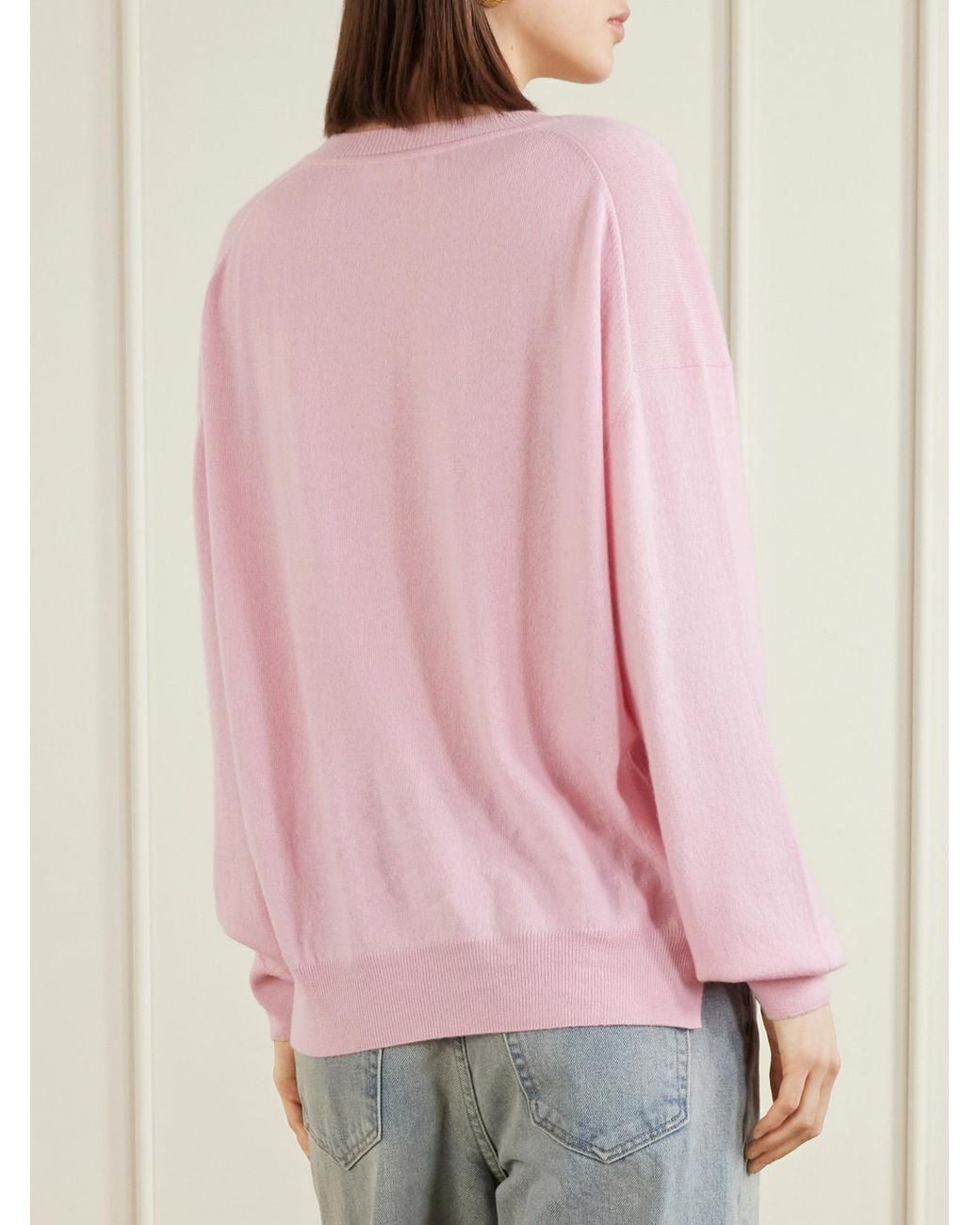 &Daughter Pink Tahra Cashmere And Cotton-Blend Sweater