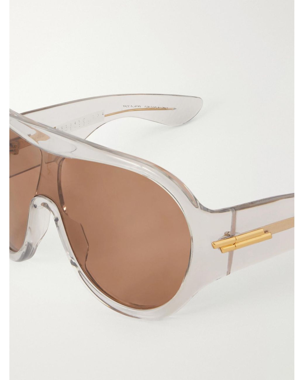 Bottega Veneta Natural Shield Aviator-Style Sunglasses