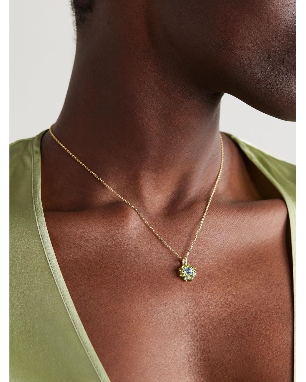 Jennifer Meyer Natural 18-Karat Multi-Stone Necklace