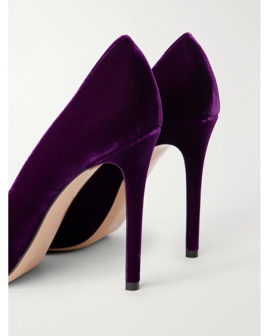Gianvito Rossi Purple Gianvito 105 Velvet Pumps