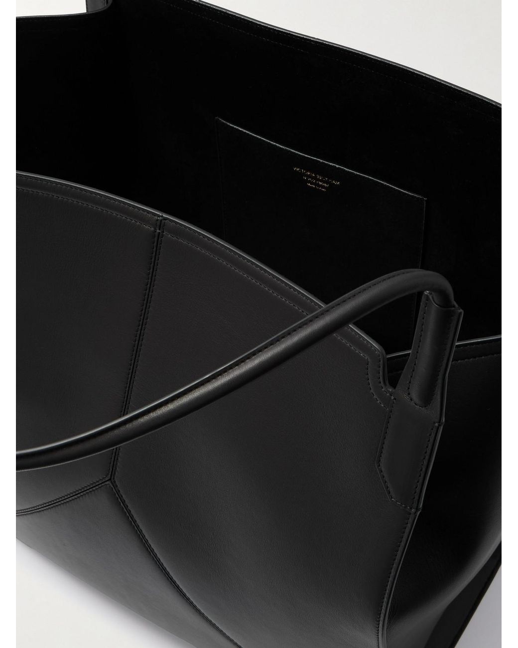 Victoria Beckham Black The Victoria Soft Paneled Leather Tote