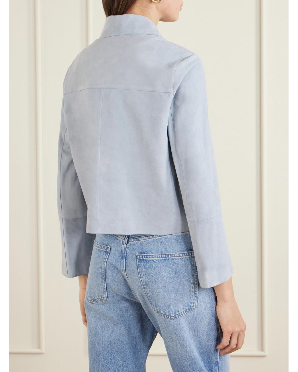 Arma Blue Fem Suede Jacket