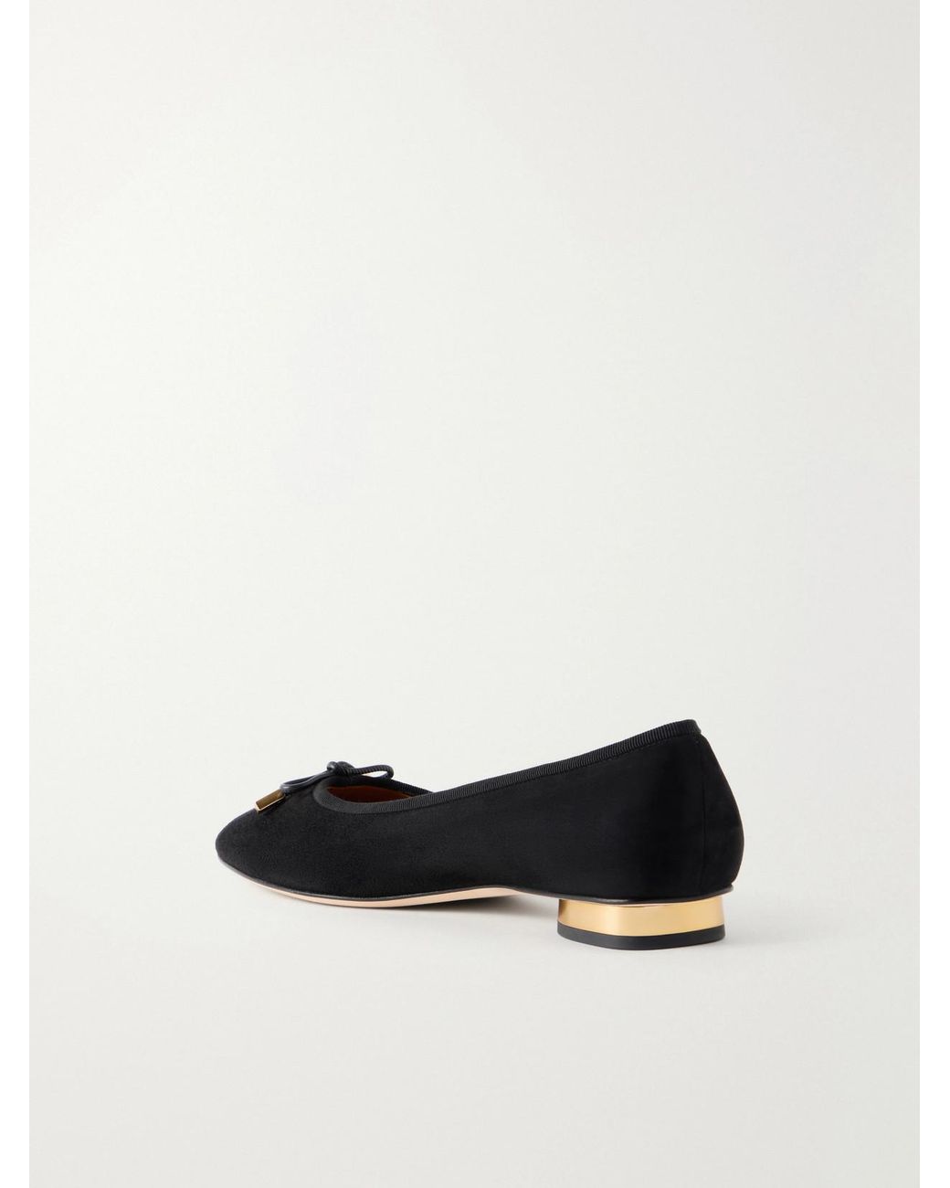 Tod's White Suede Ballerina Flats