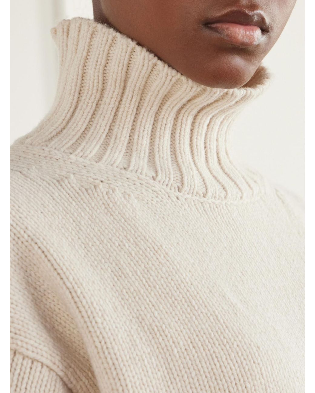 Rohe Natural Wool And Cashmere-Blend Turtleneck Sweater