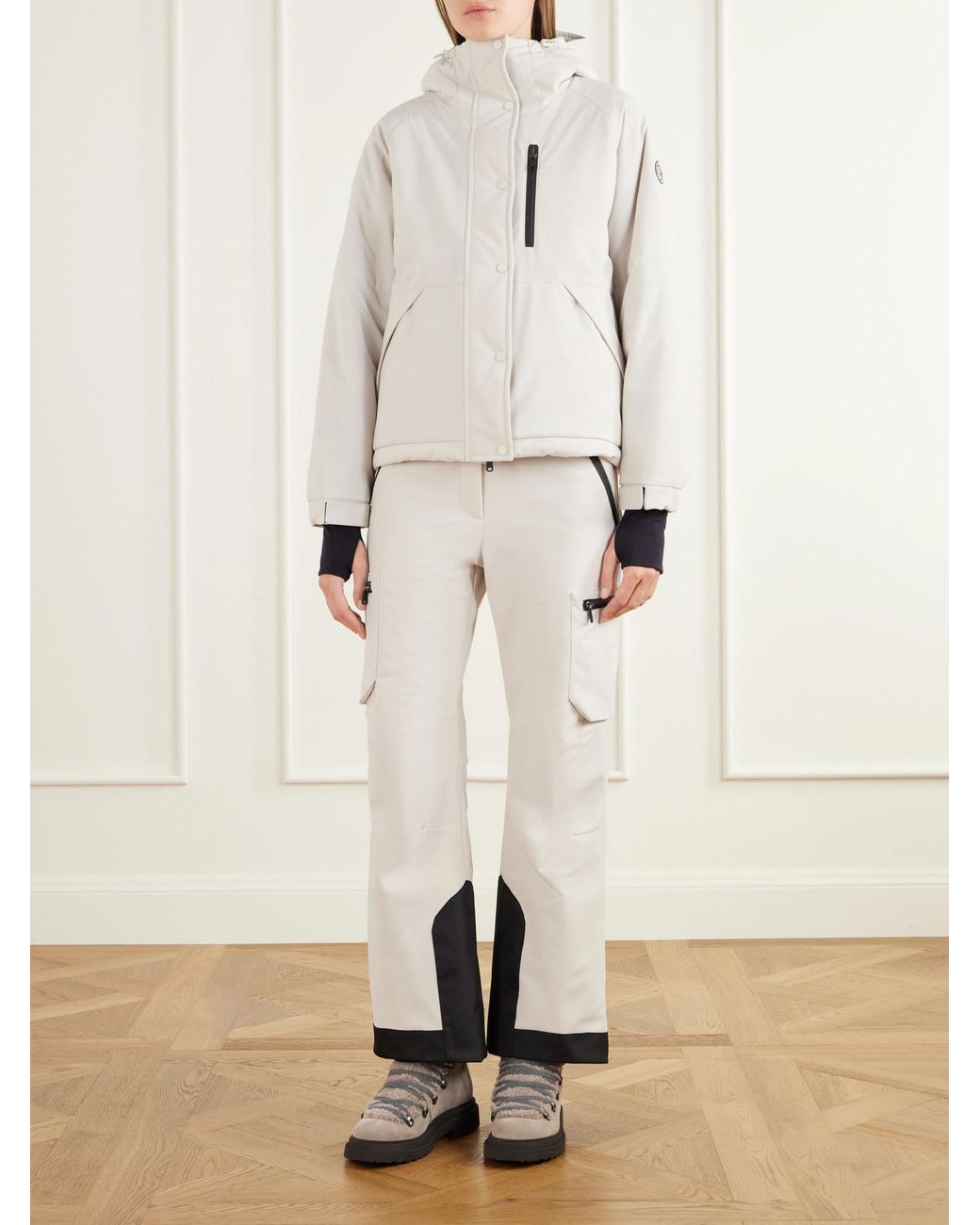 Brunello Cucinelli White Padded Shell Ski Pants