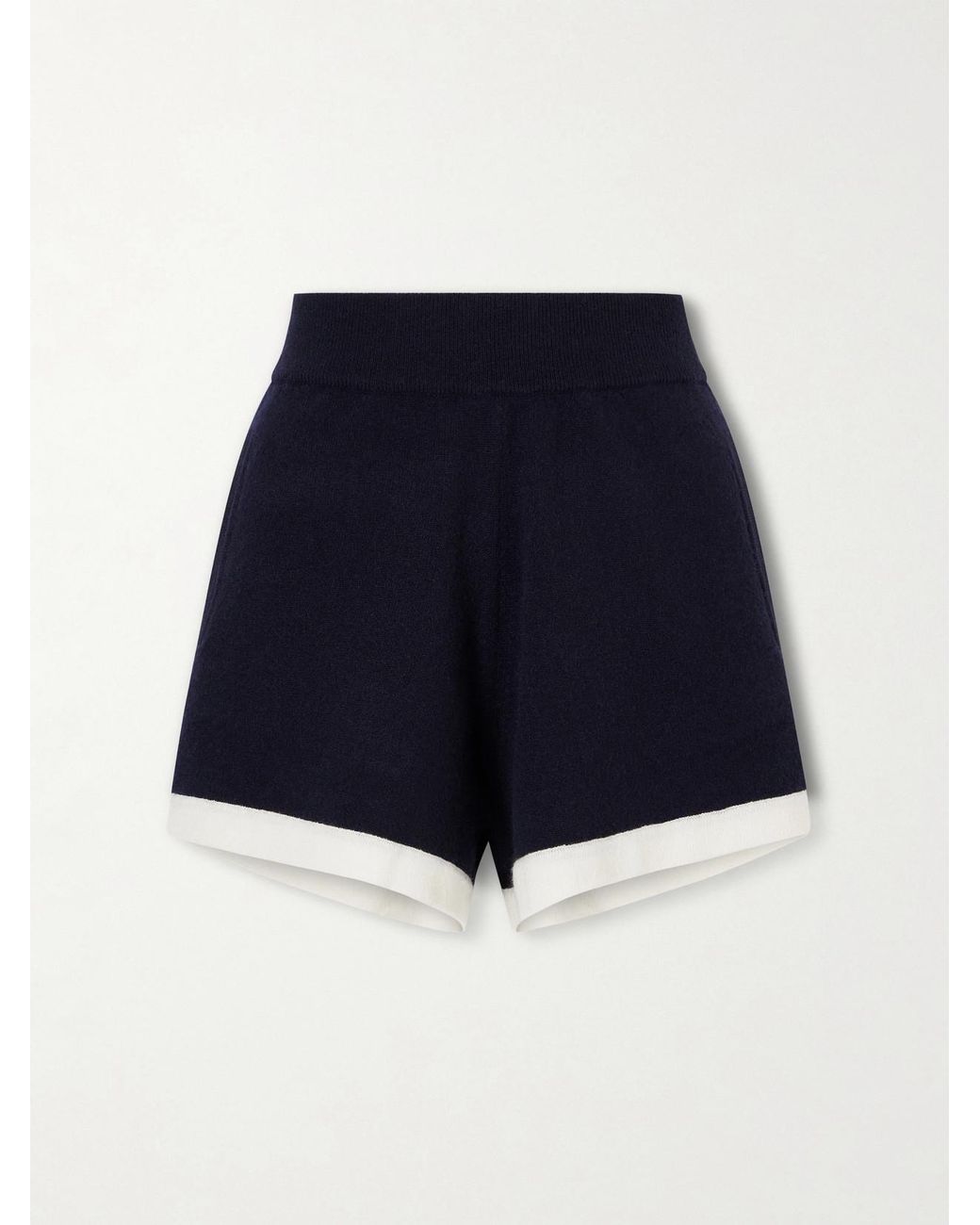 Allude Blue Cashmere Shorts