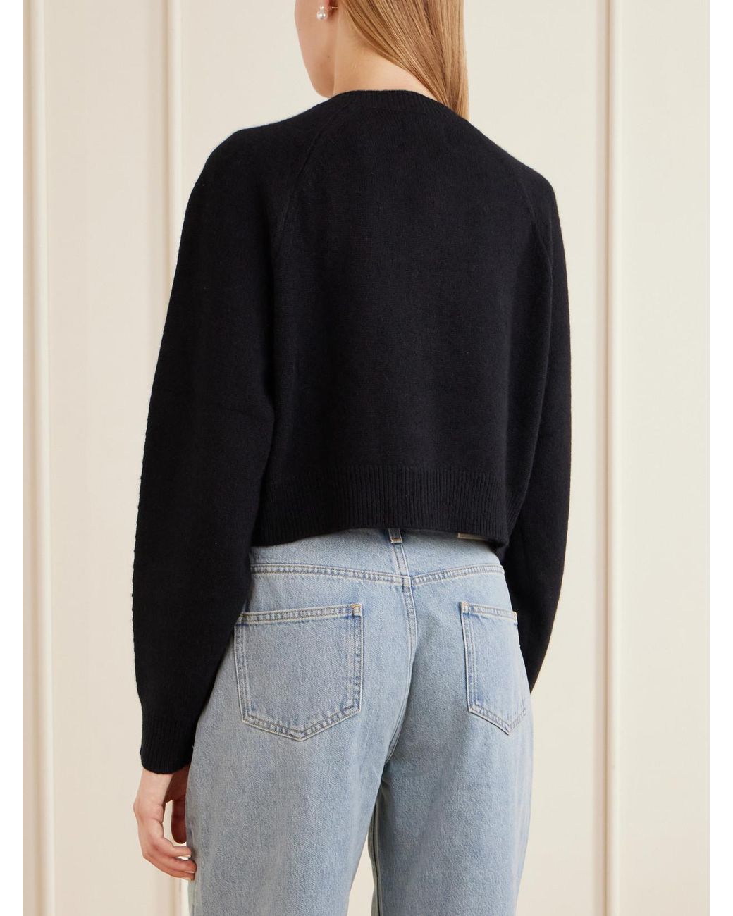 Loulou de Saison Black Heike Cashmere Cardigan